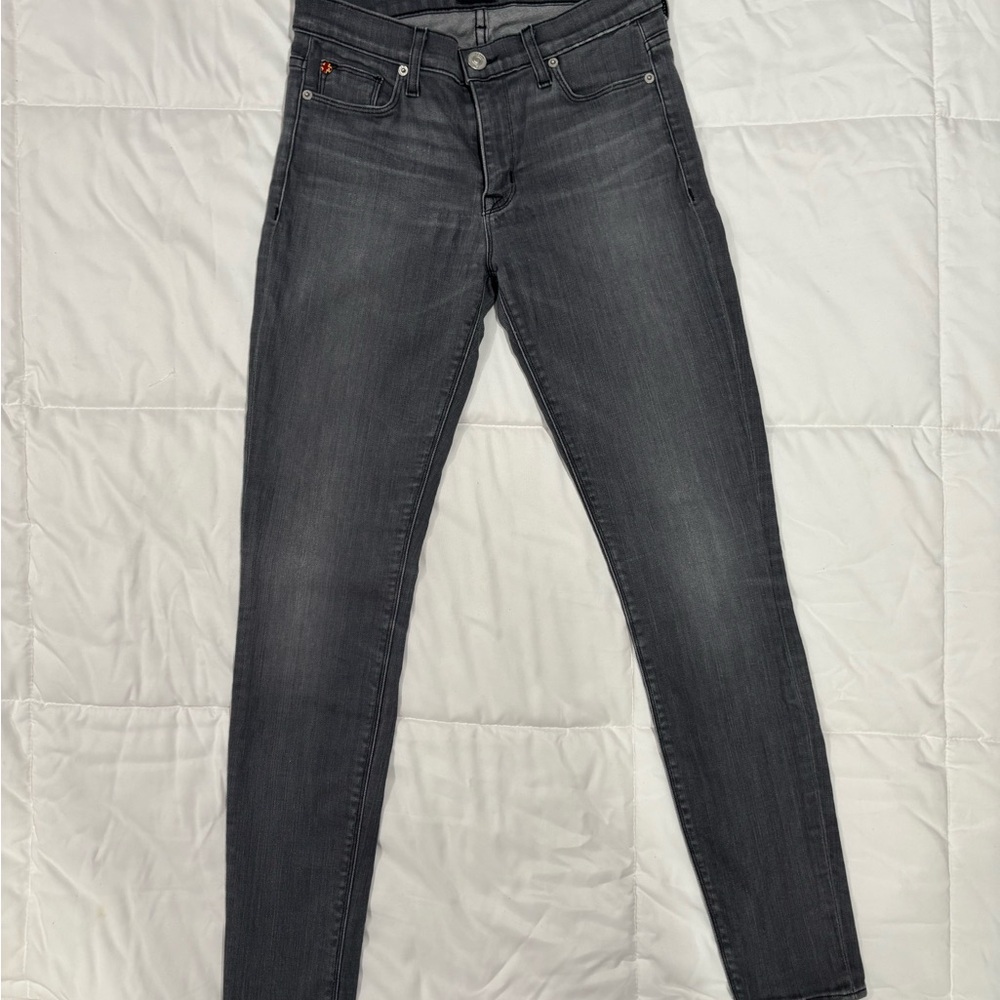 Hudson Stretch Skinny Jeans 27 Gray Mid Rise Made in USA - Picture 2 of 14